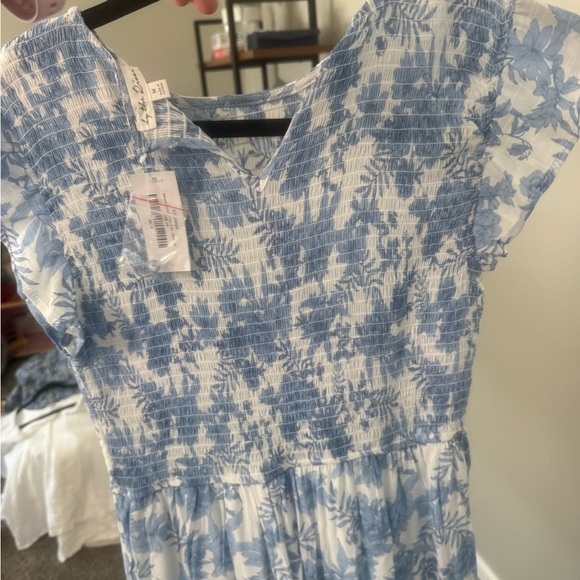 Blue Floral Women's Dress - Picture 5 of 5